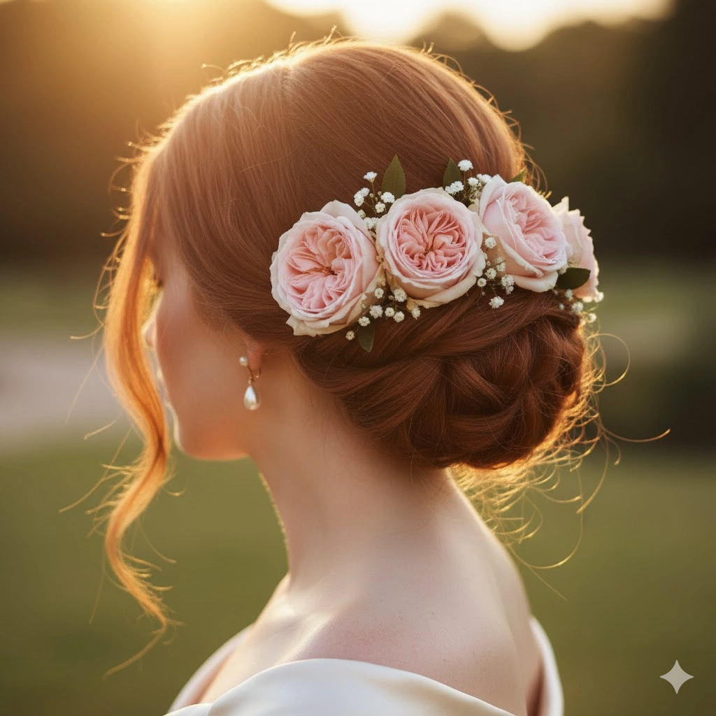 Hairstyles with Flower Headpieces