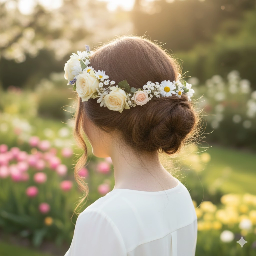 Hairstyles with Flower Headpieces