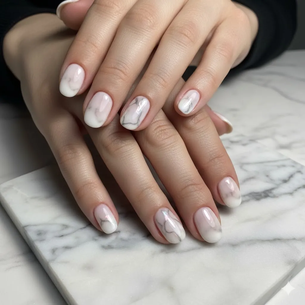 Milky Pearl Nails