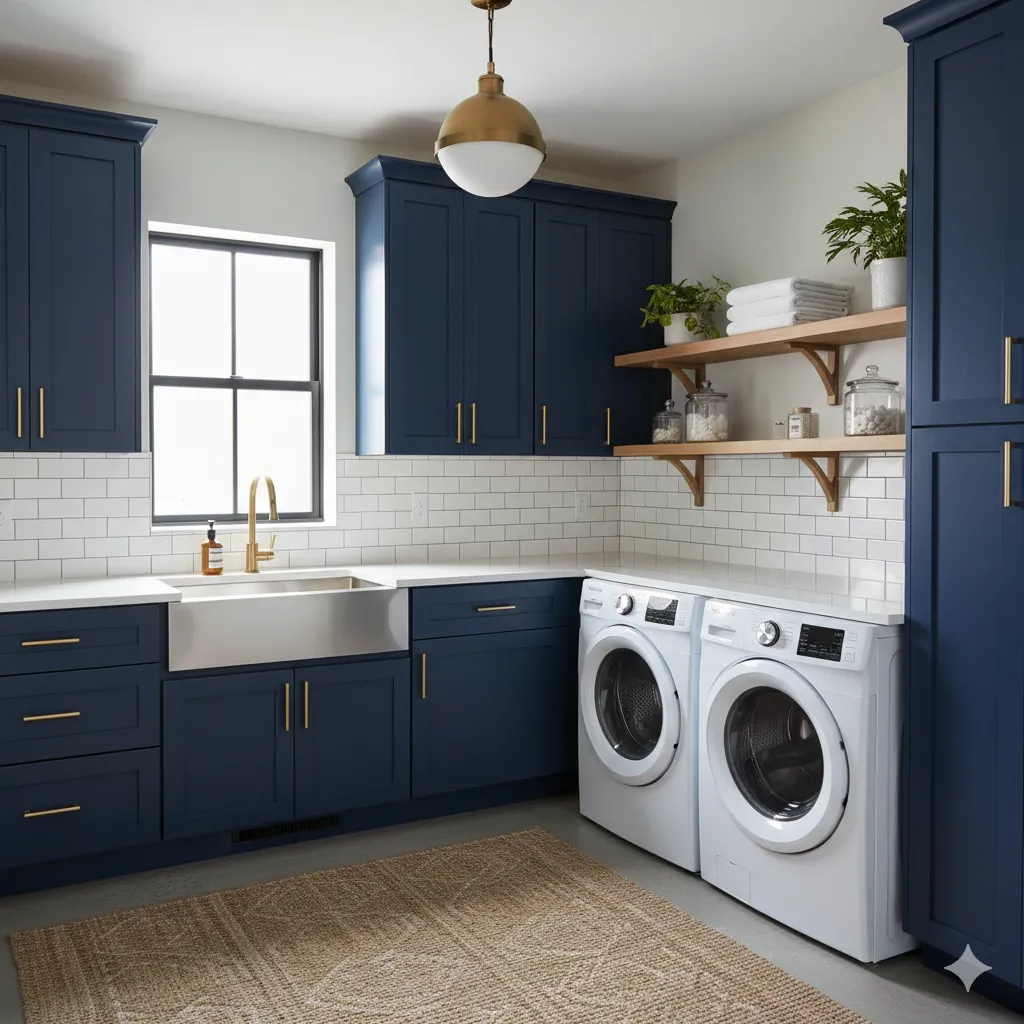 Navy Blue Cabinets