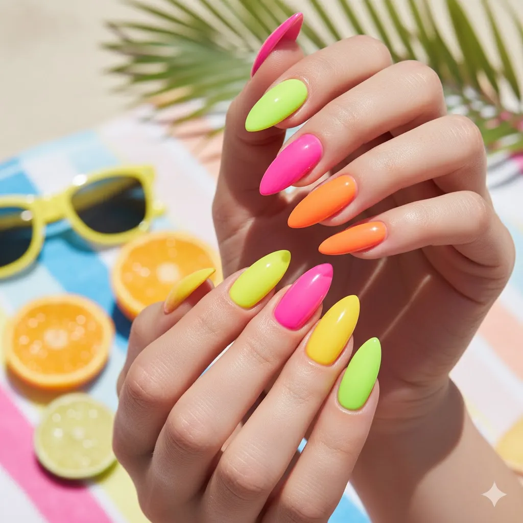 Colorful Gradient Nails