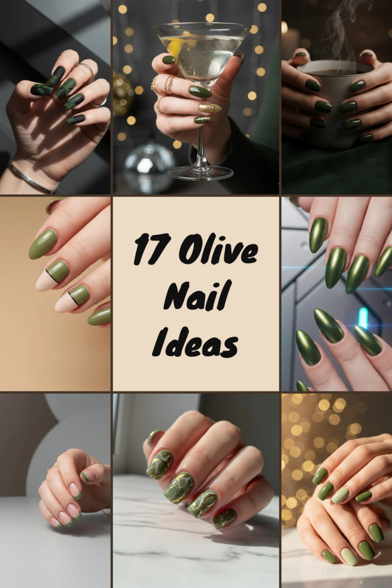 17 Olive Nail Ideas for a Manicure That Matches Your Martini