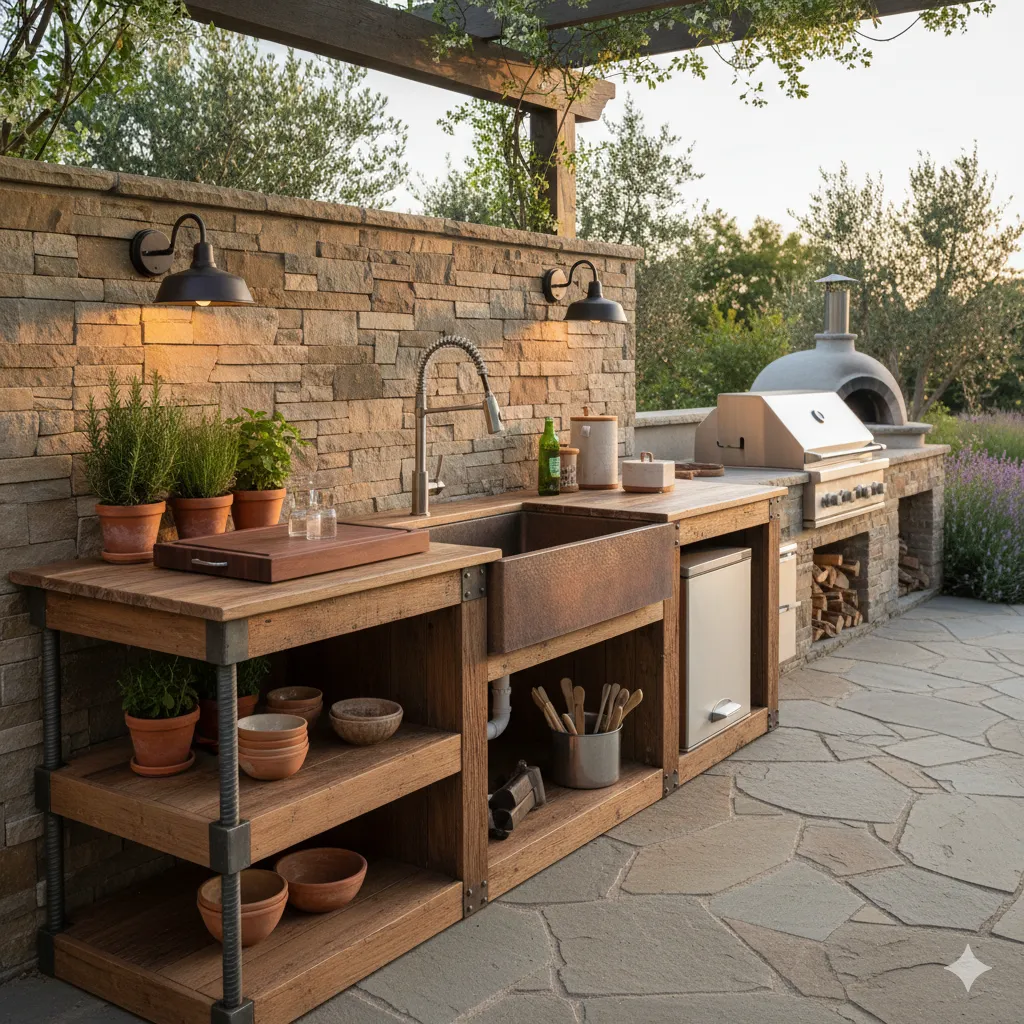 Outdoor Sink and Prep Area