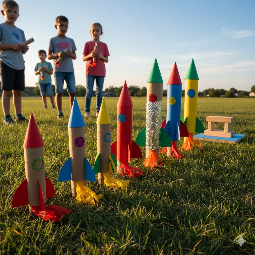 Paper Roll Rockets