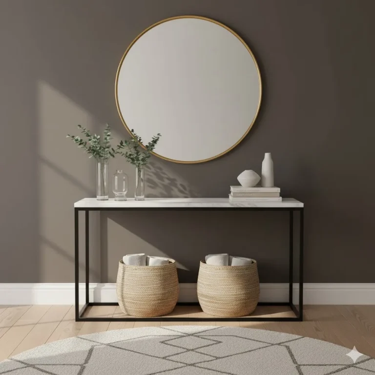  Perfect Pair Stylish Console Table and Mirror 