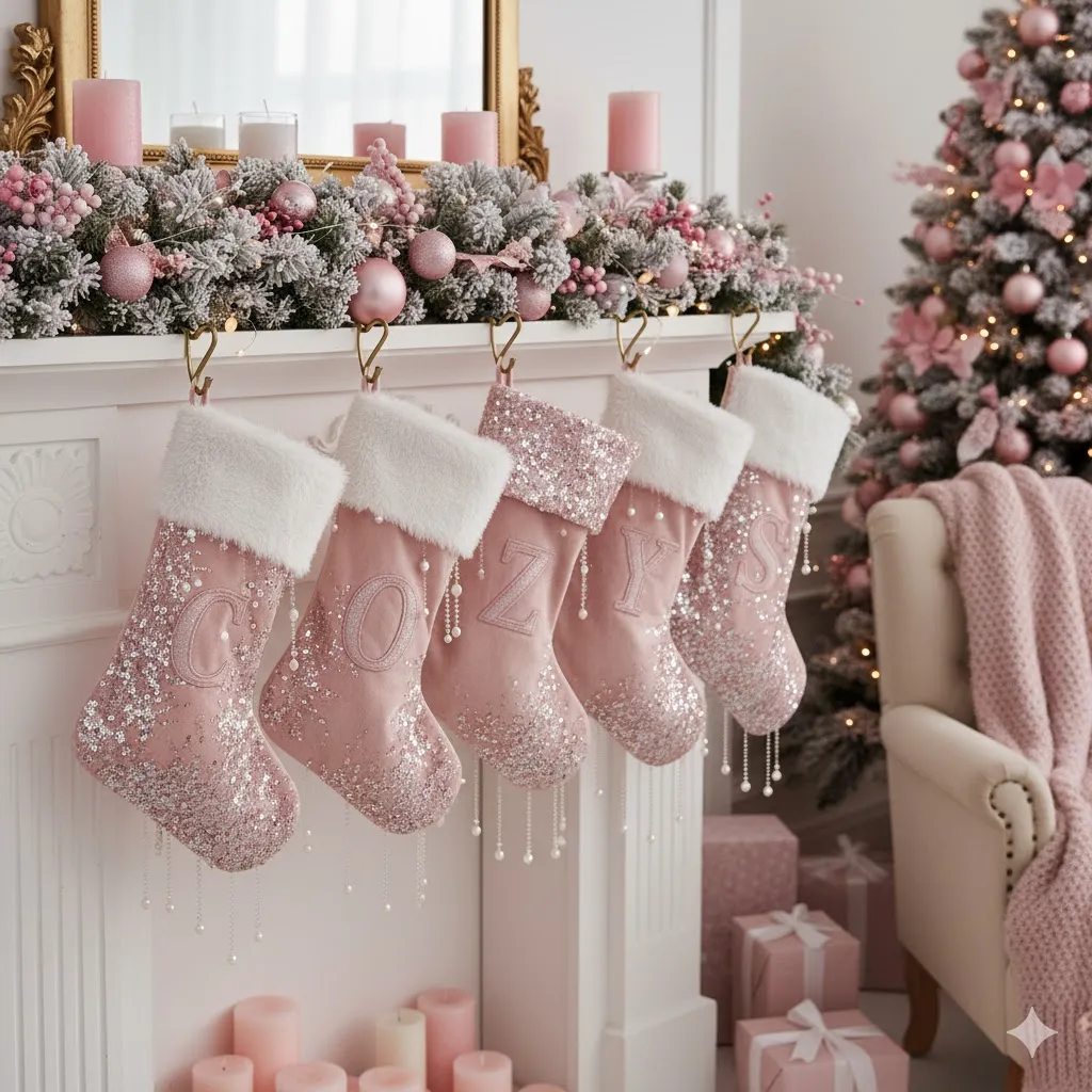 Sparkling Pink Stockings