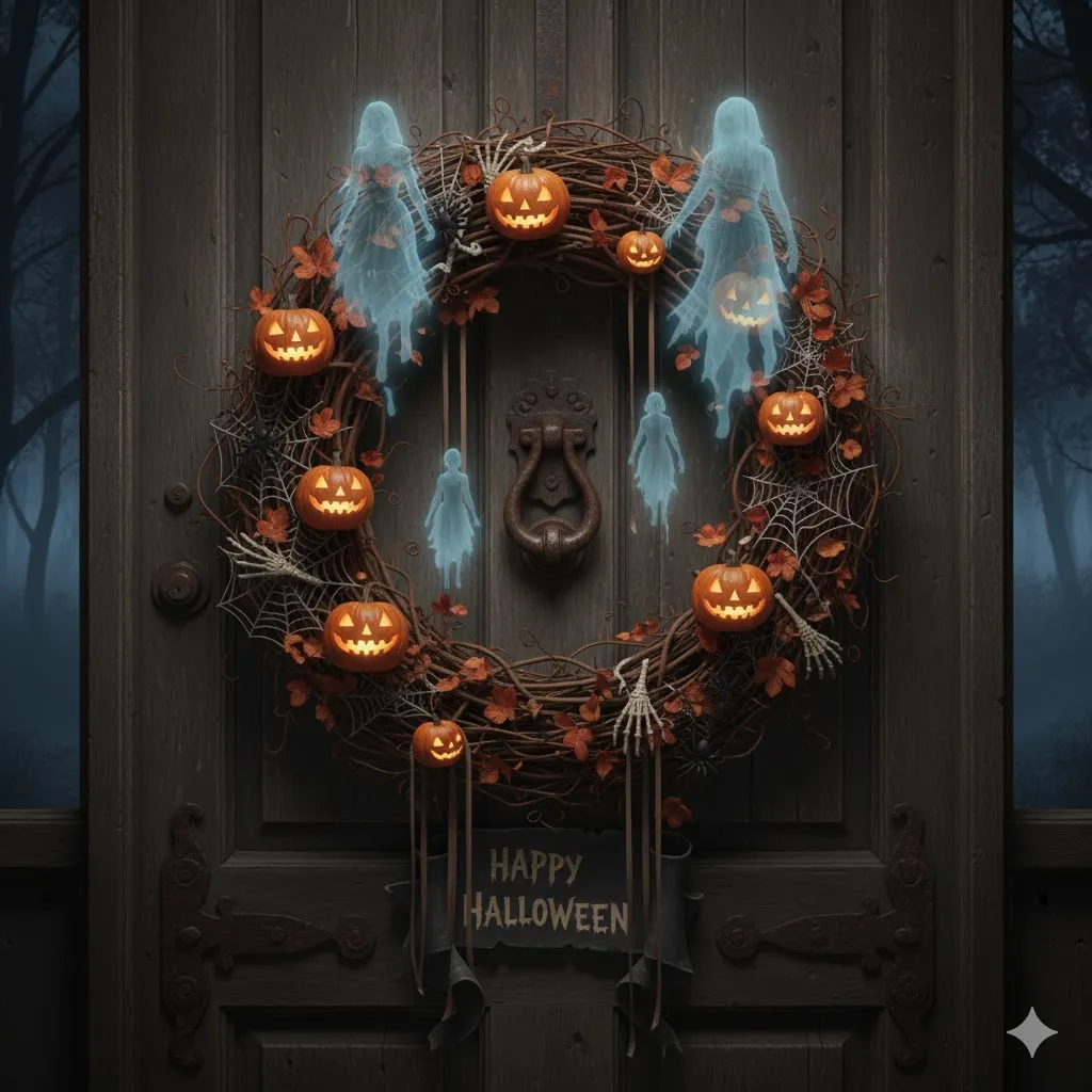 Spooky Wreath for the Door