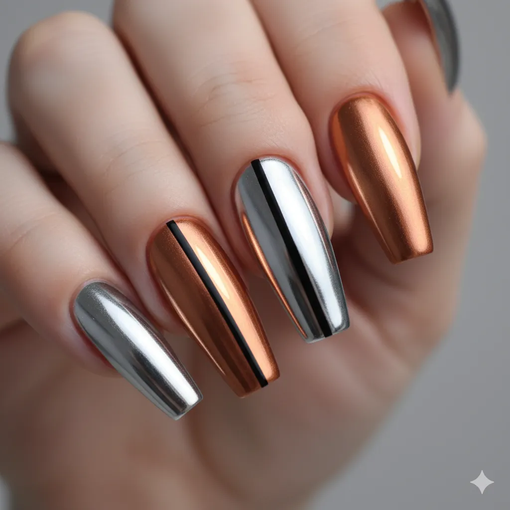 Chrome Manicure Nails