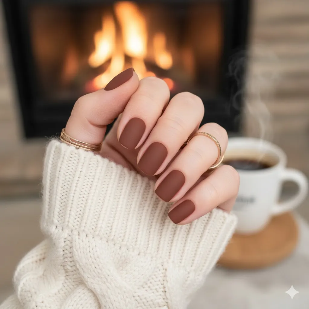 Cherry Mocha Nails