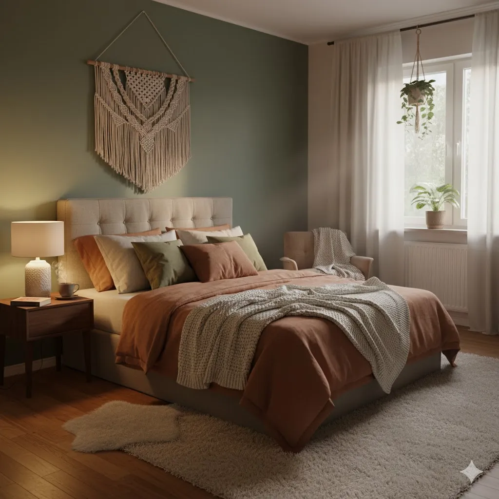 Warm Apartment Aesthetic Bedroom