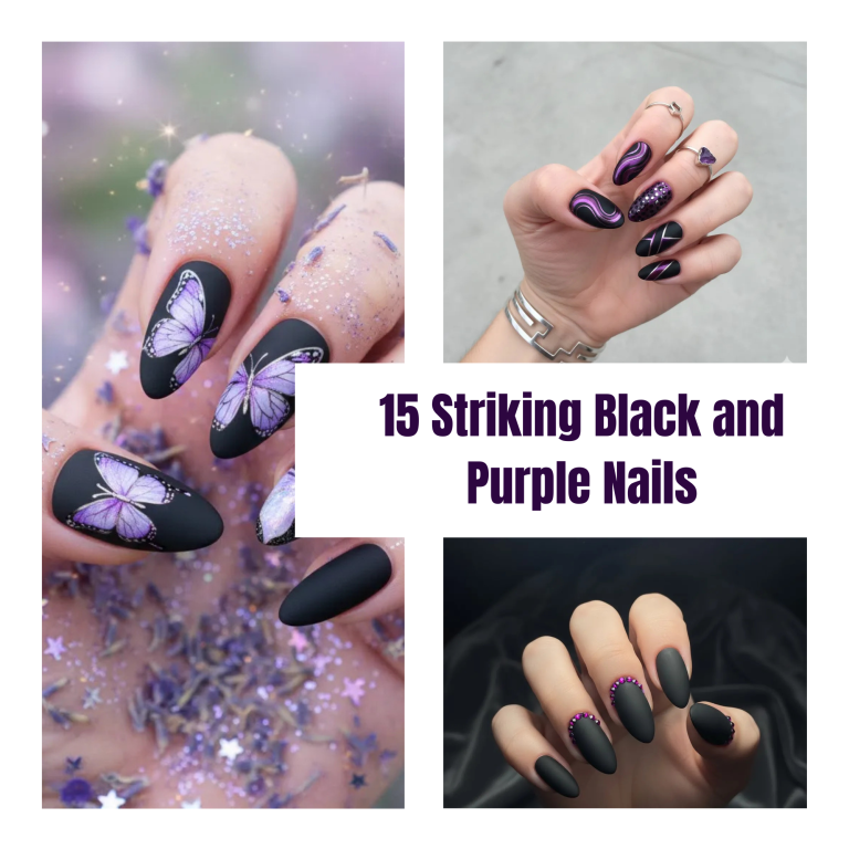 15 Striking Black and Purple Nails for Bold, Beautiful Looks