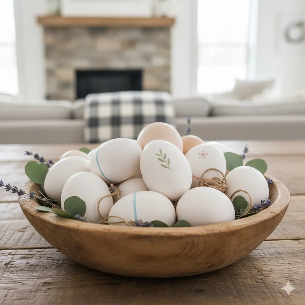 Whitewashed Easter Eggs