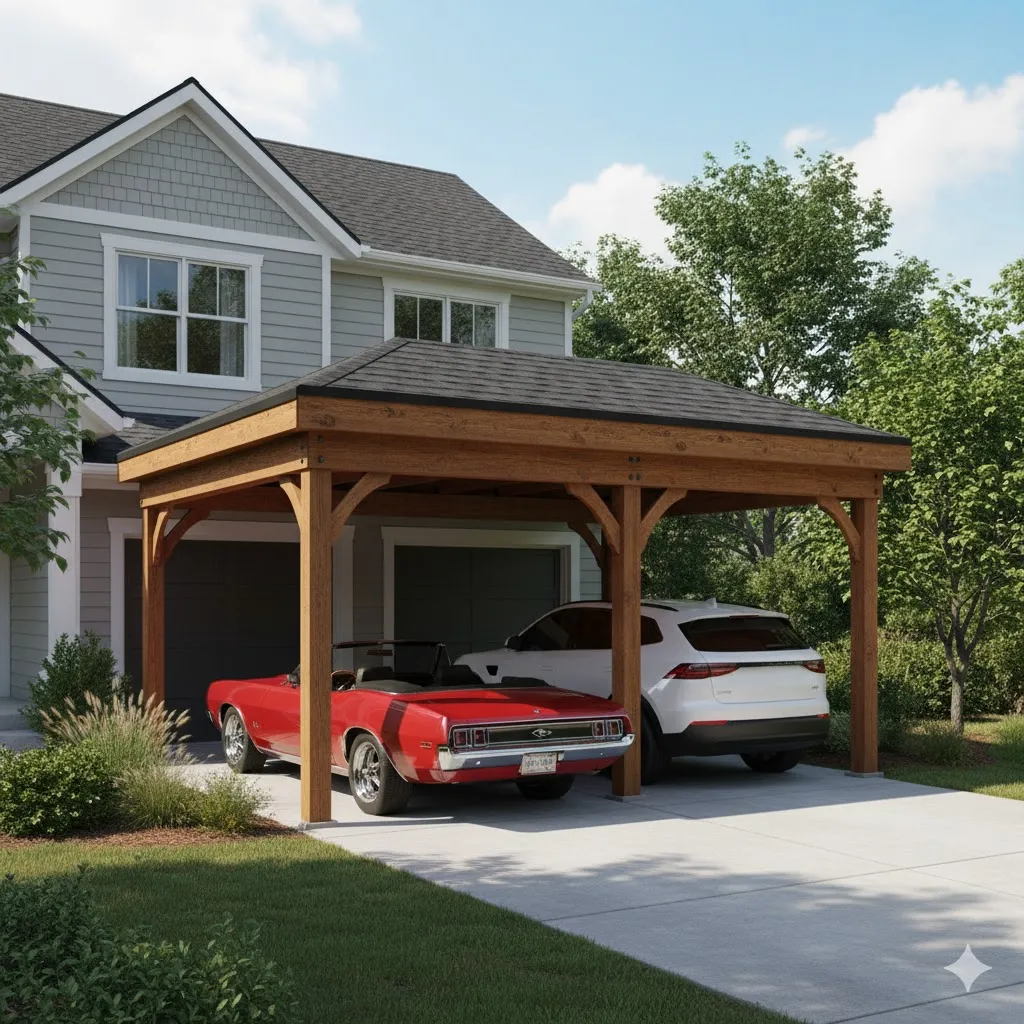 Wooden Frame Carport