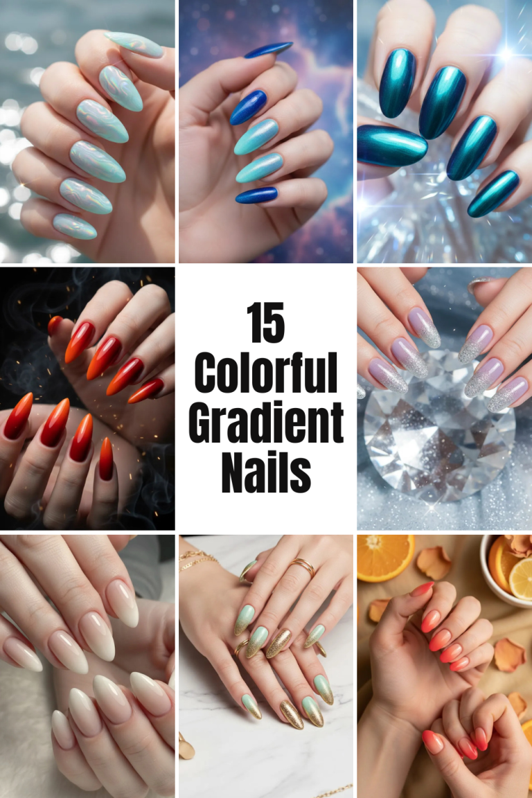 Colorful Gradient Nails : 15 Stunning Designs to Brighten Your Look in 2025