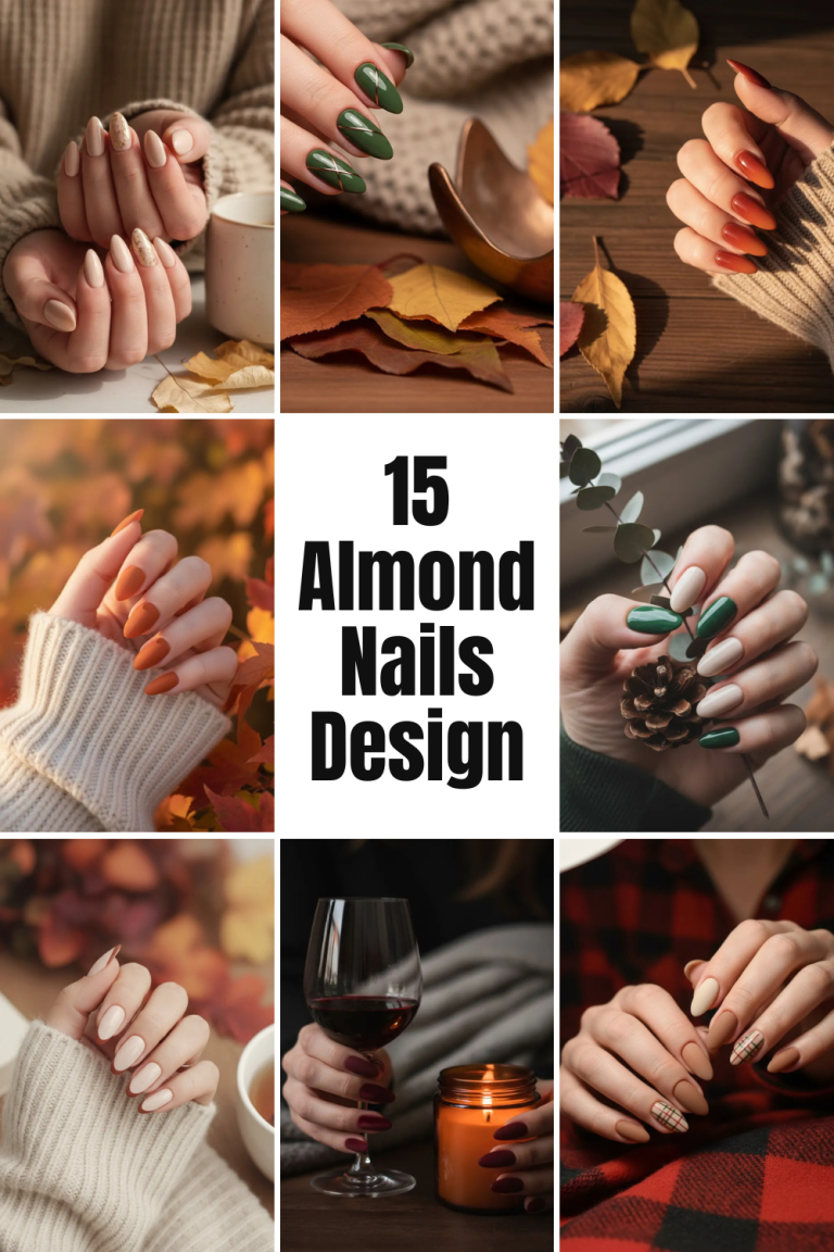 15 Almond Nail Ideas for October That Embody Cozy-Chic Autumnal Energy
