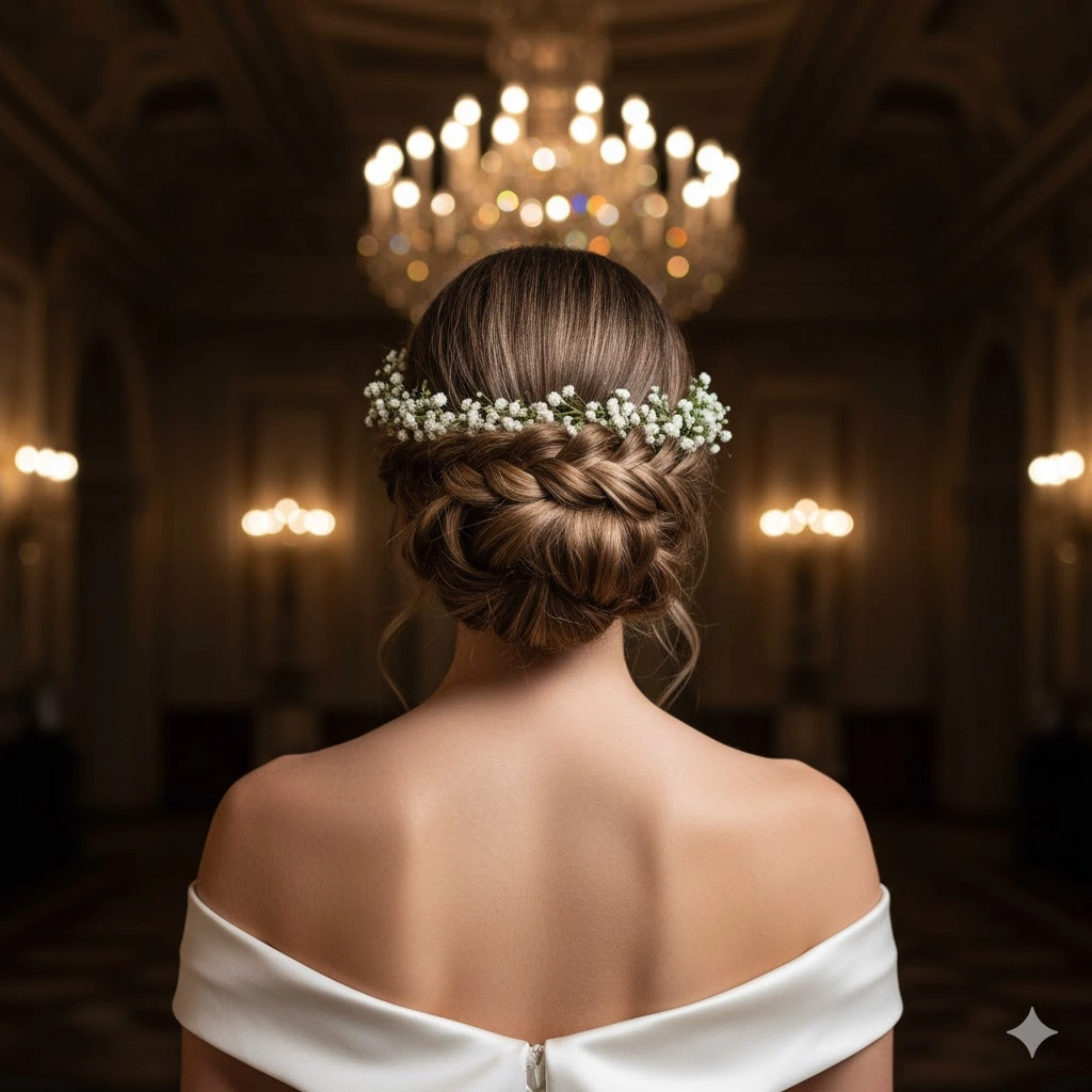 Bridal Hairstyles with Baby’s Breath
