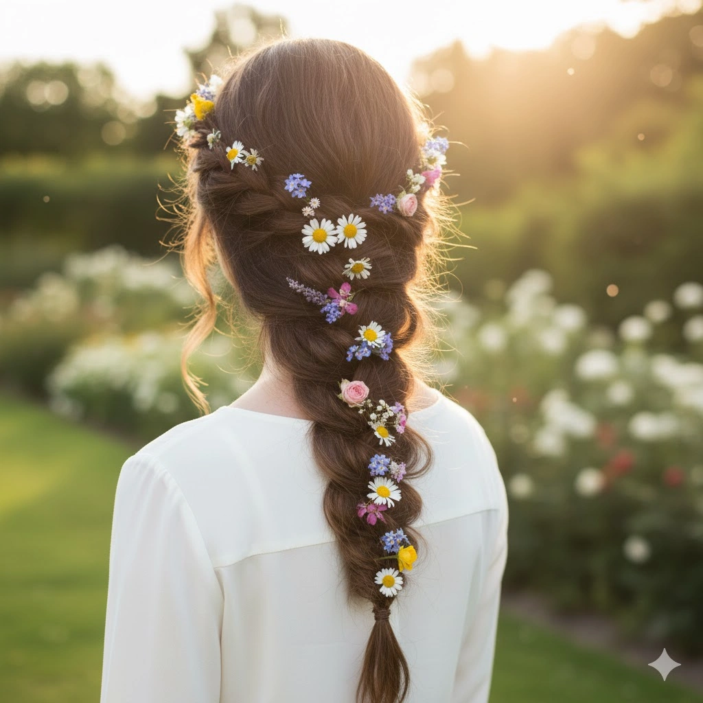 Hairstyles with Flower Headpieces