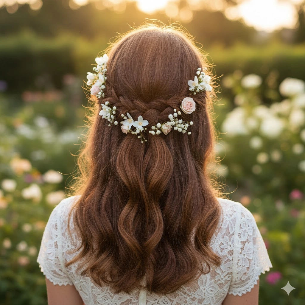 Hairstyles with Flower Headpieces