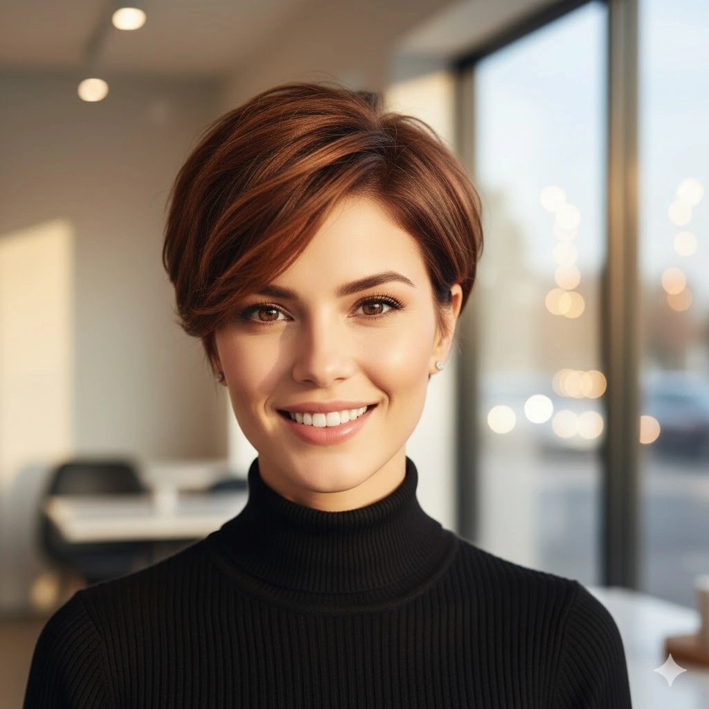 Chestnut Brown hairstyle 