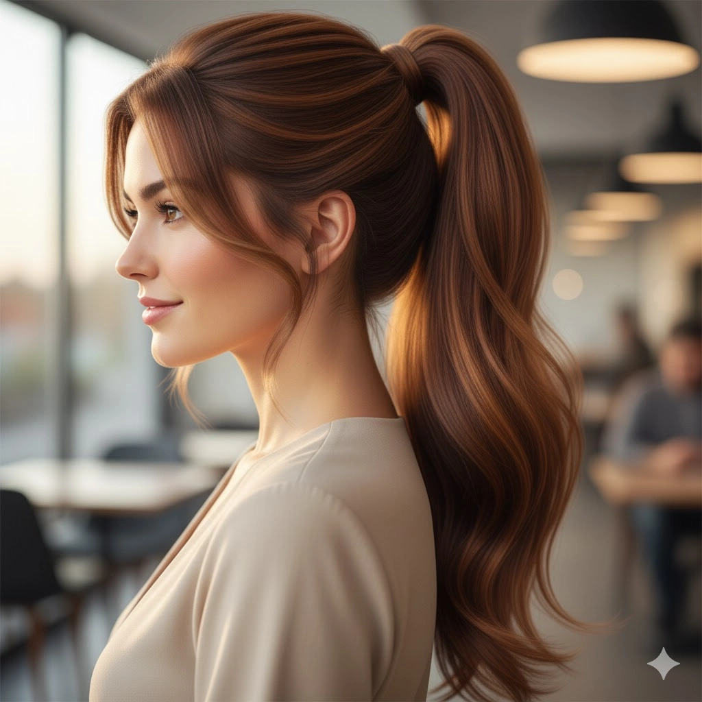 Chestnut Brown hairstyle 