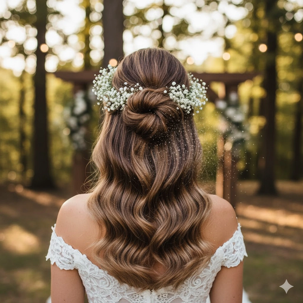 Bridal Hairstyles with Baby’s Breath
