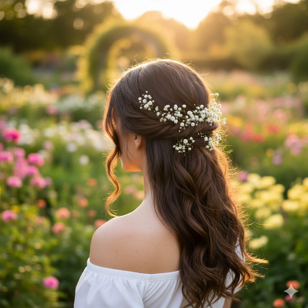 Hairstyles with Flower Headpieces