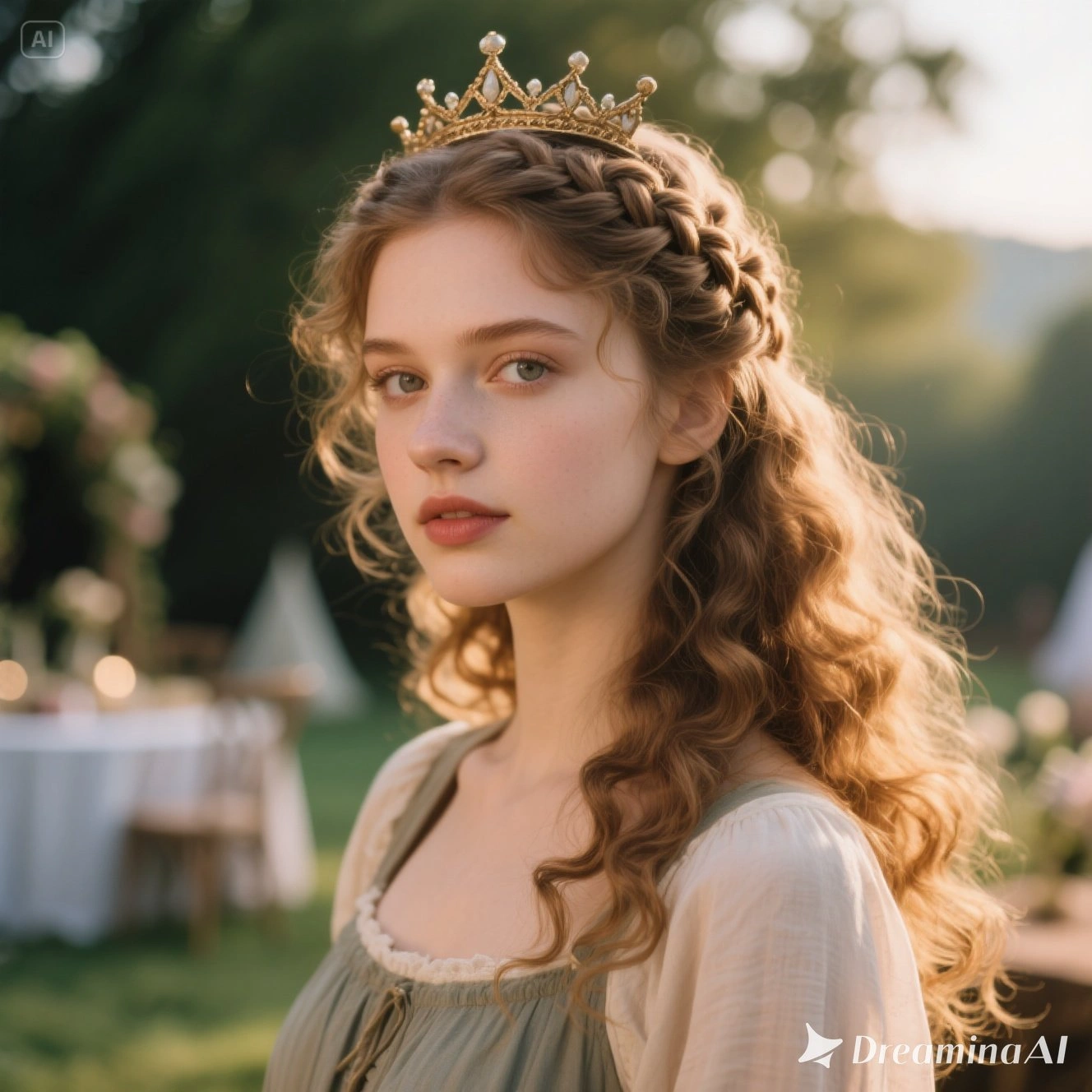 Loose Curls with Braided