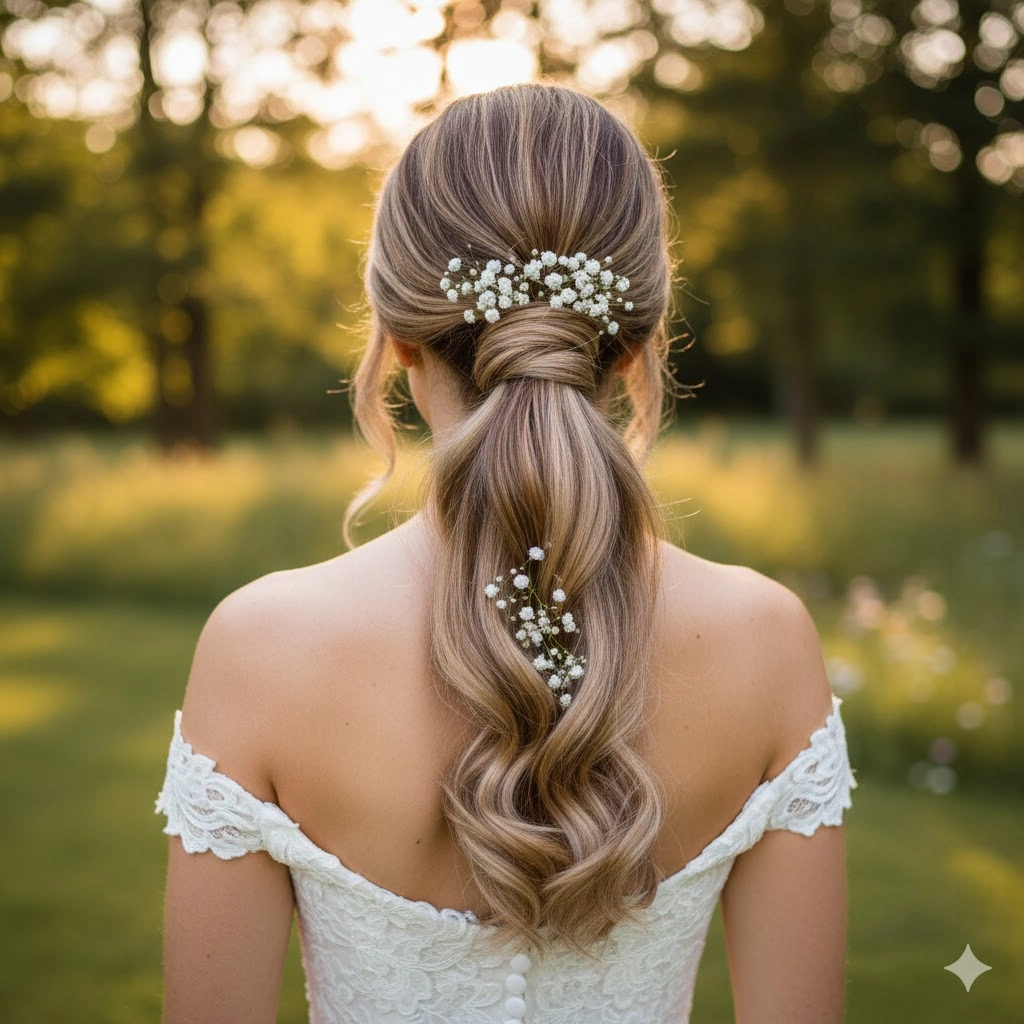 Bridal Hairstyles with Baby’s Breath