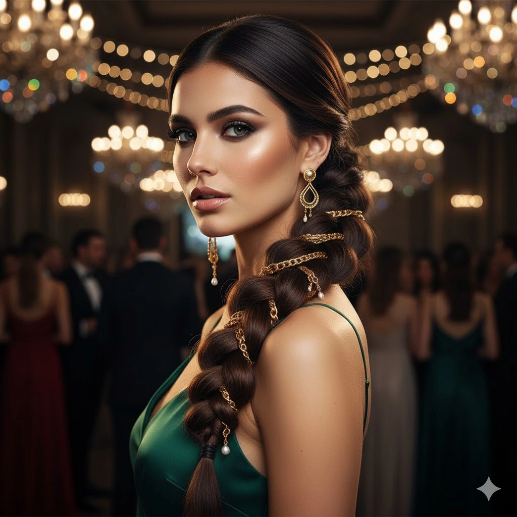 bubble braid pigtails with beaded elastics