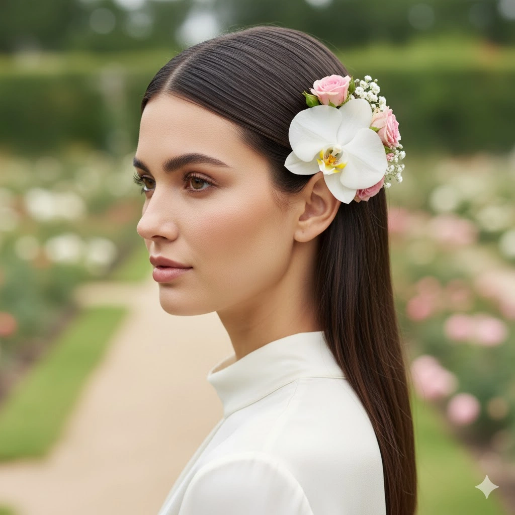 Hairstyles with Flower Headpieces