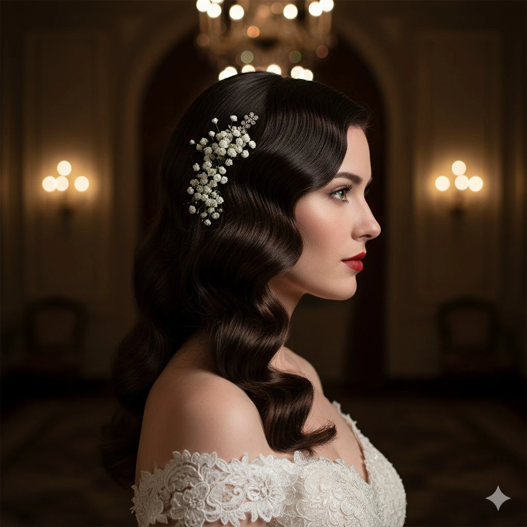 Bridal Hairstyles with Baby’s Breath