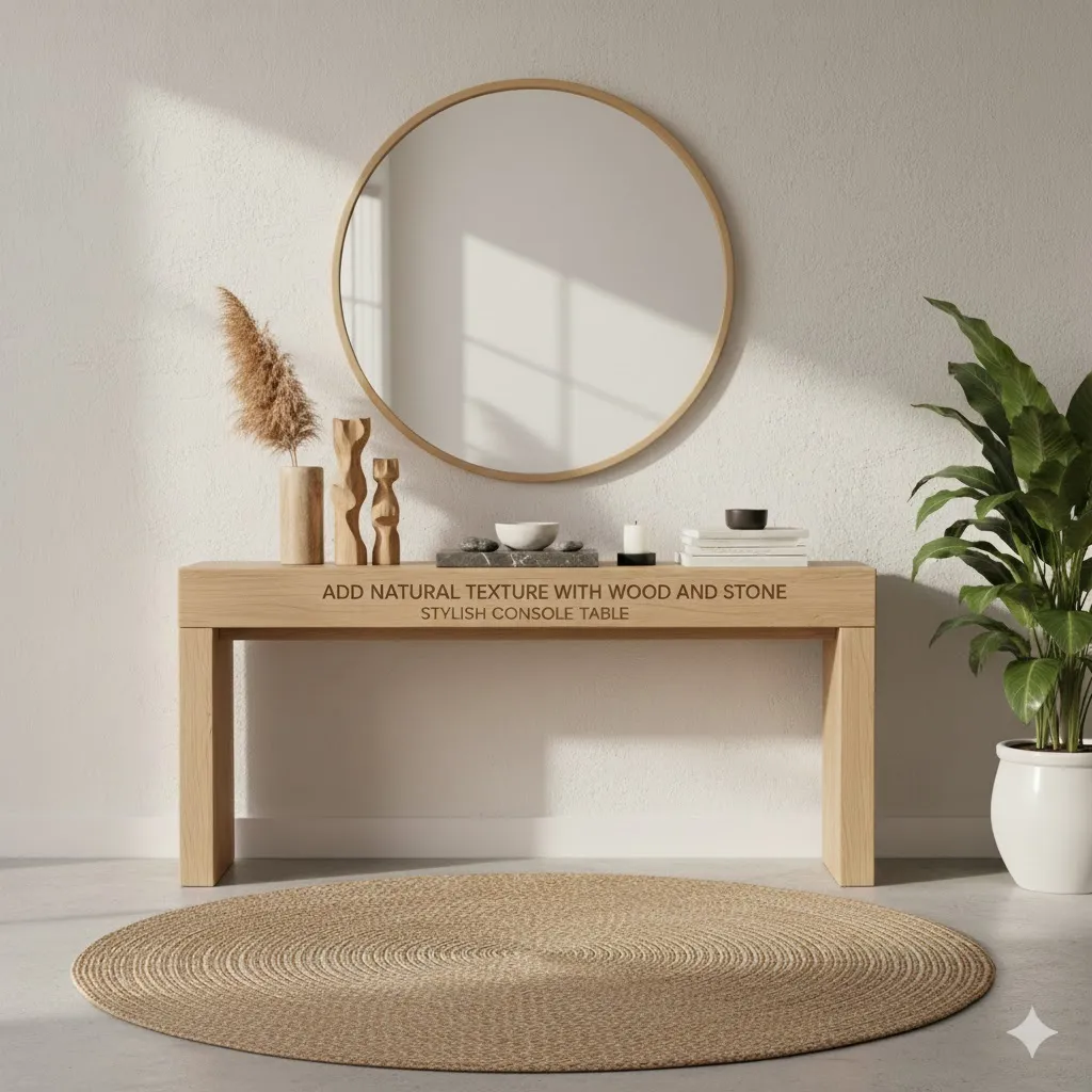 Add Natural Texture With Wood and Stone