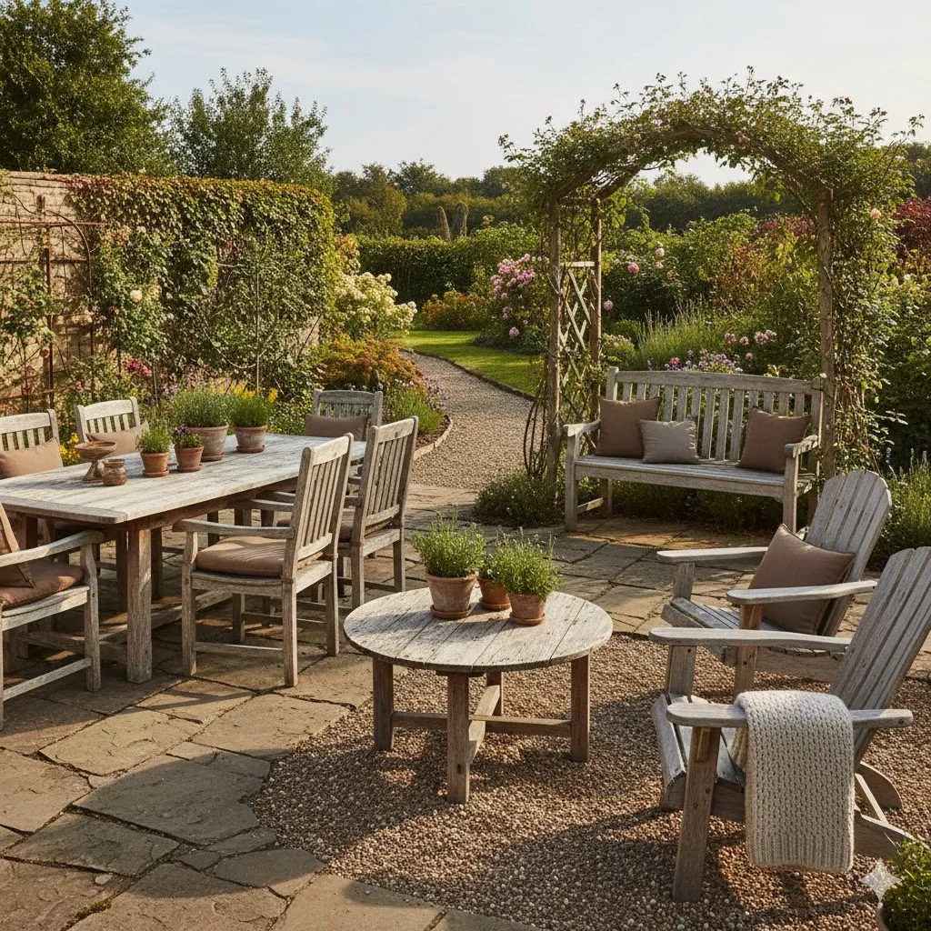 Add Weathered Wooden Furniture