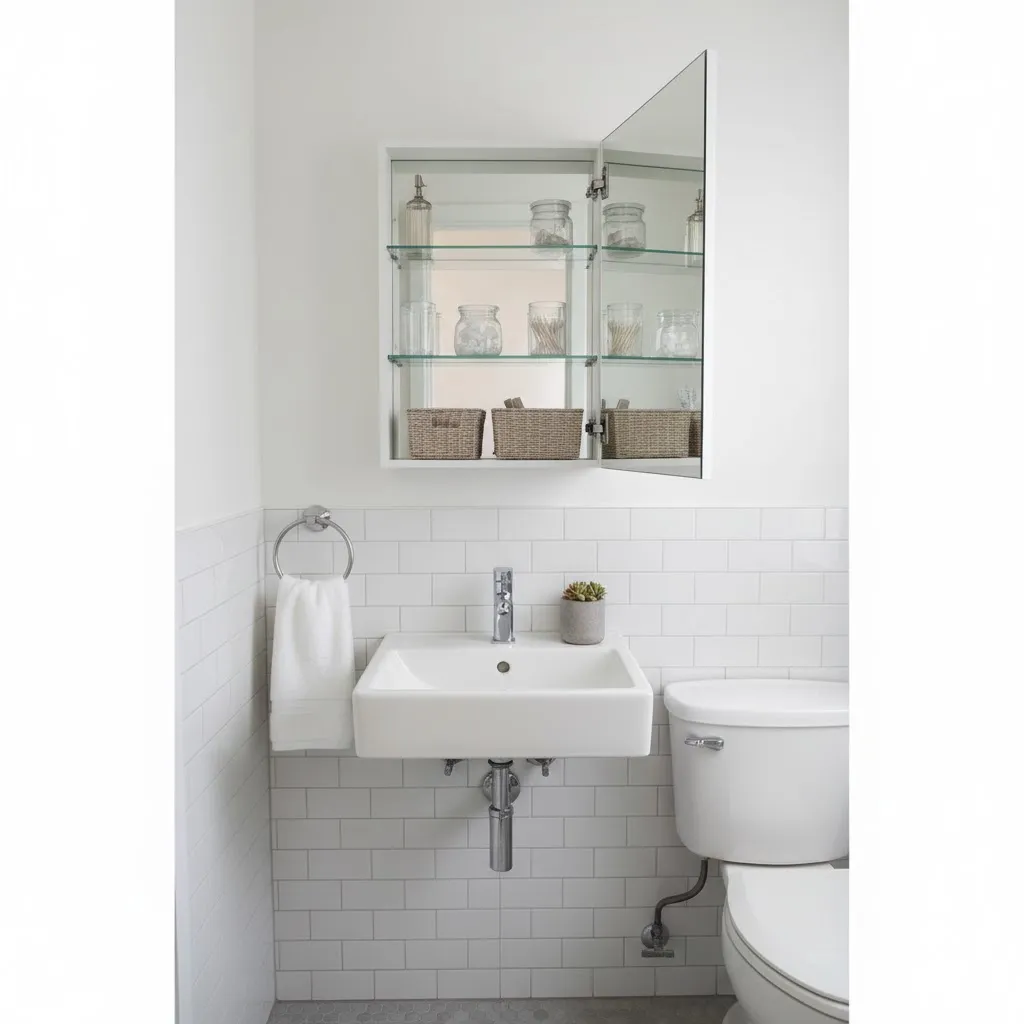 Add a Medicine Cabinet with Mirror