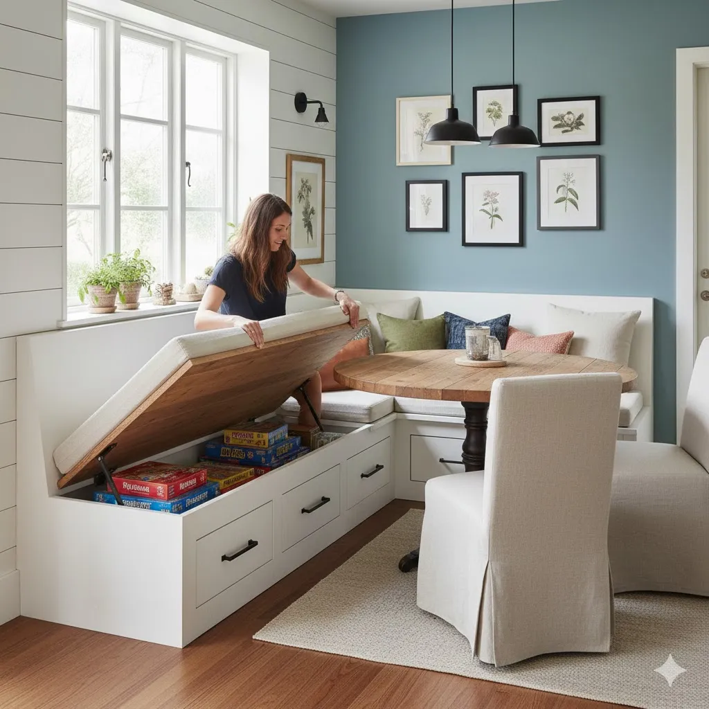 Banquette with Hidden Storage