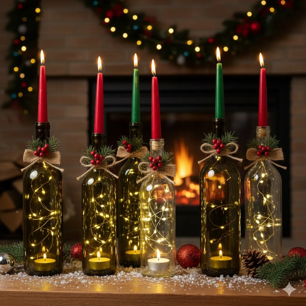 Bottle Candle Holders