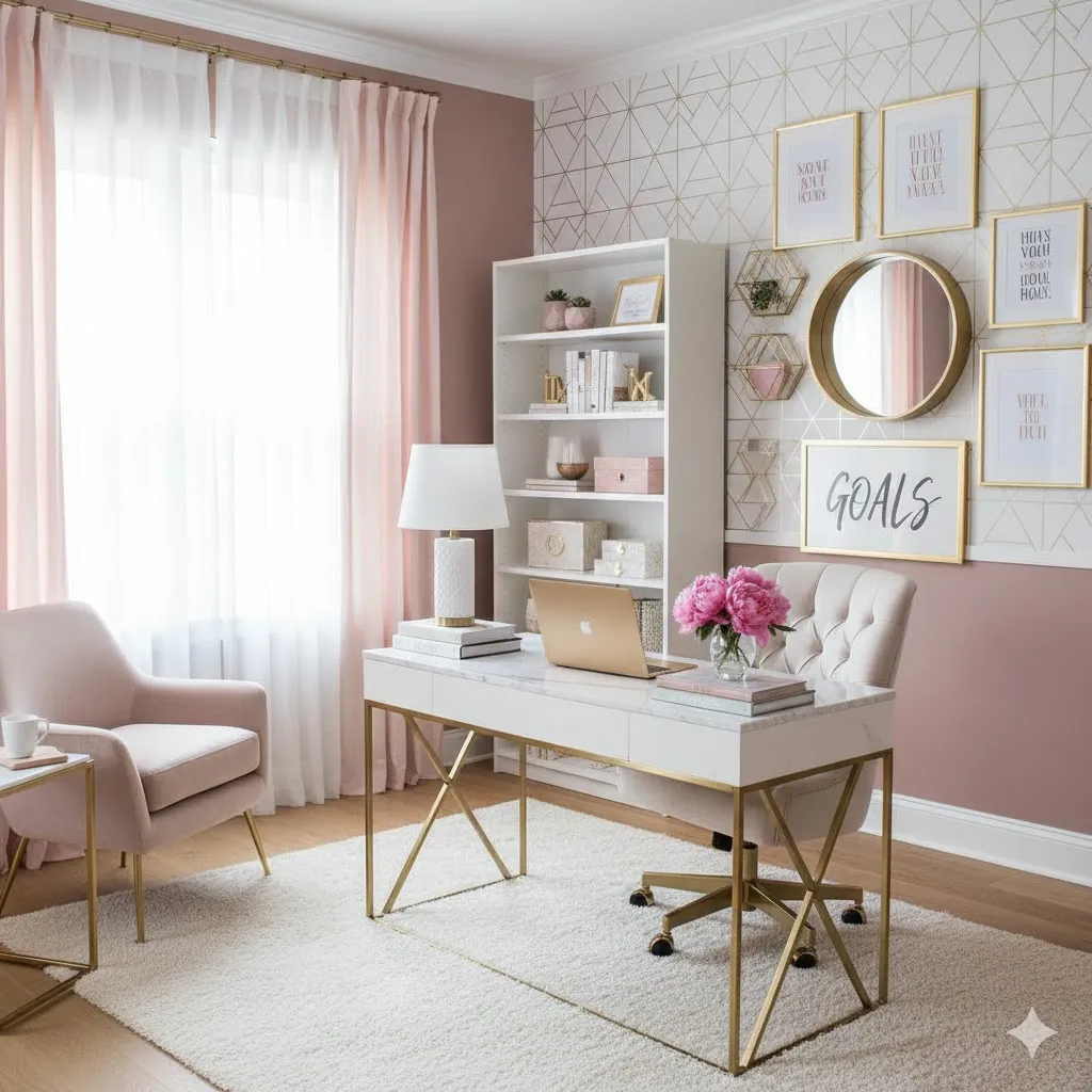 Chic Feminine Office Space That Inspire Your Inner Boss Babe