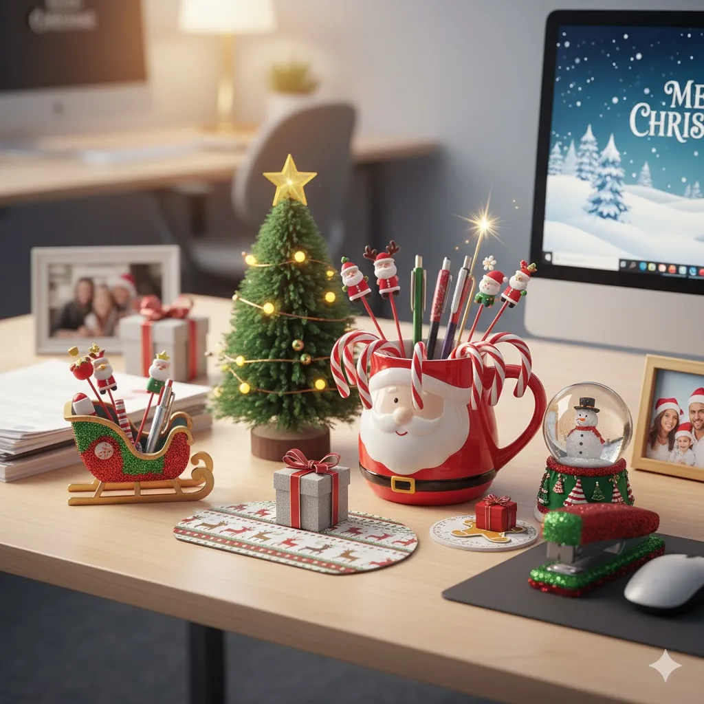 Christmas-Themed Desk Accessories