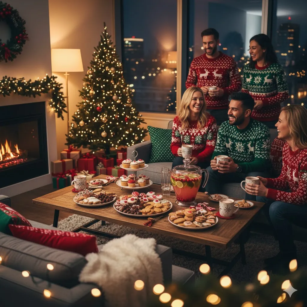 Cozy Corner with Holiday Treats