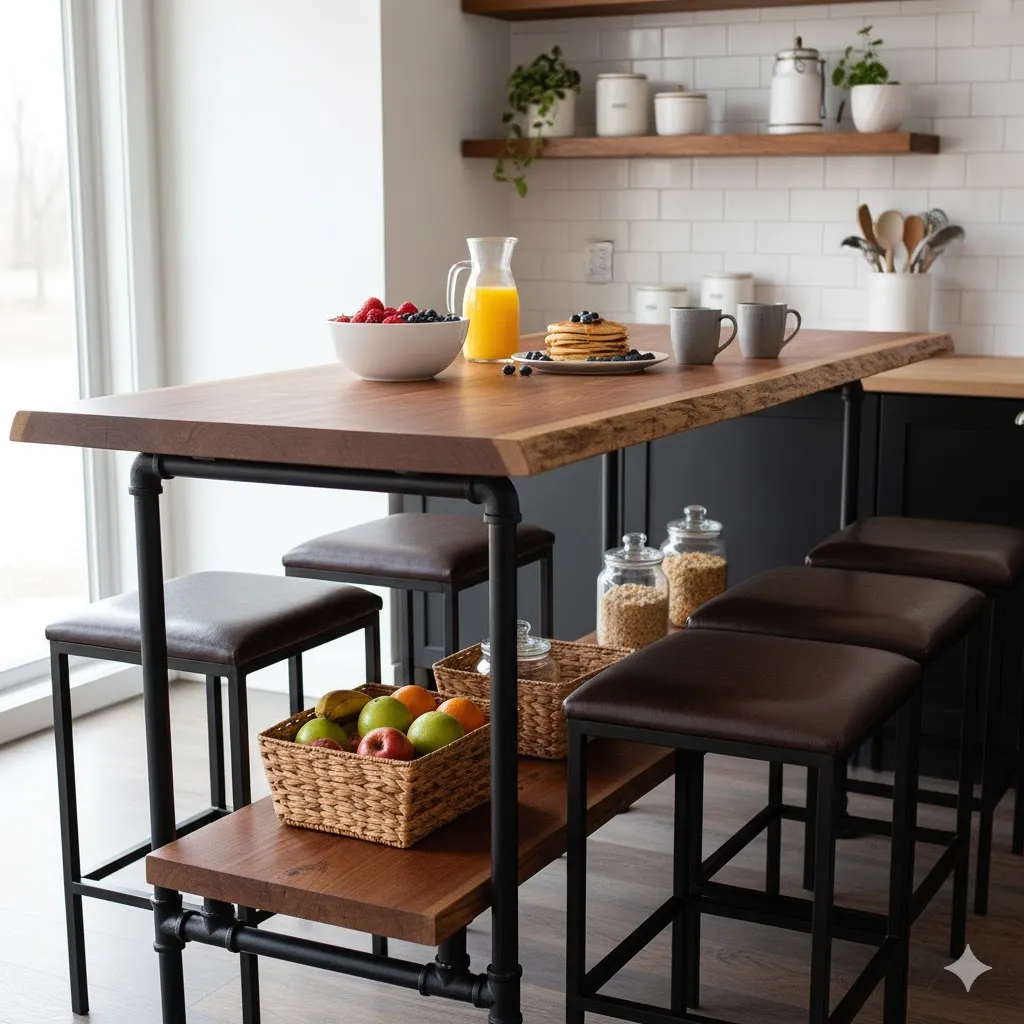 DIY Breakfast Bar That Instantly Upgrade Your Kitchen