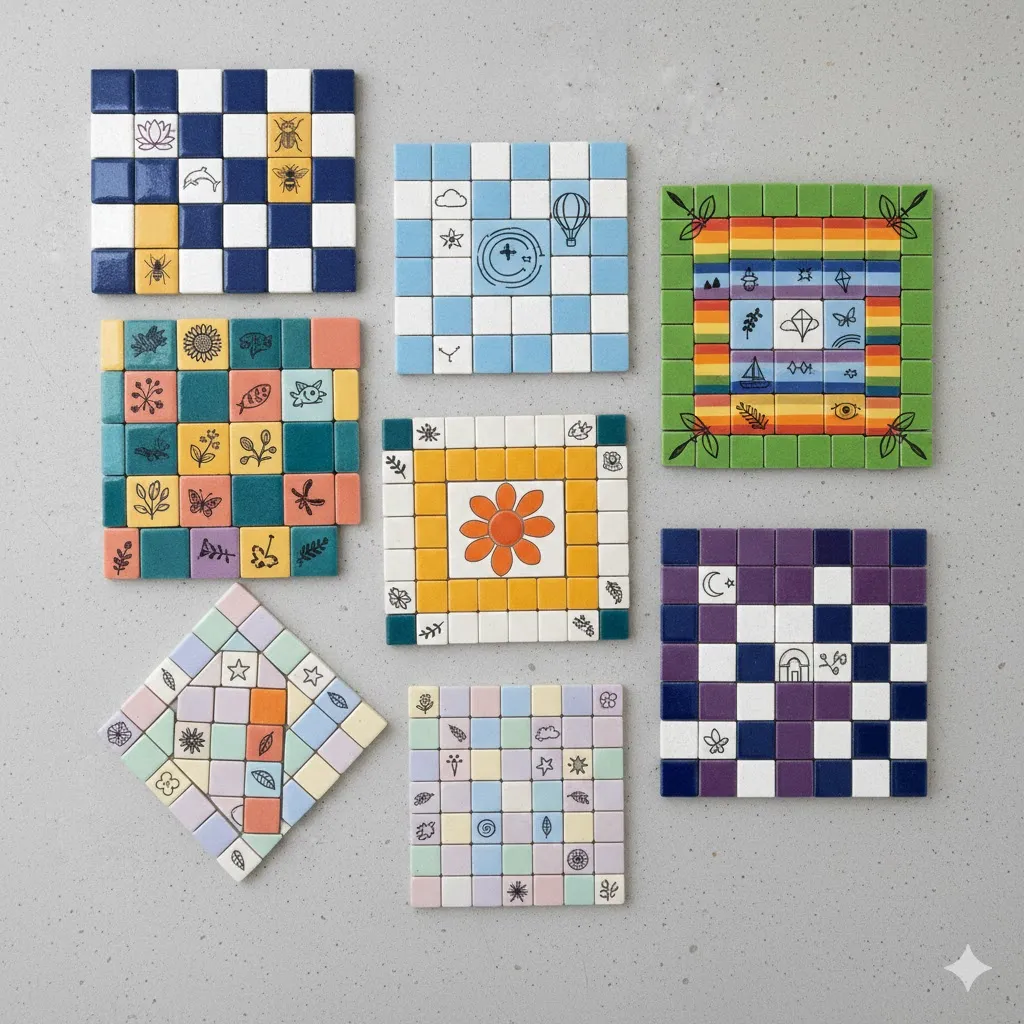 Easy Square Mosaic Patterns for Beginners