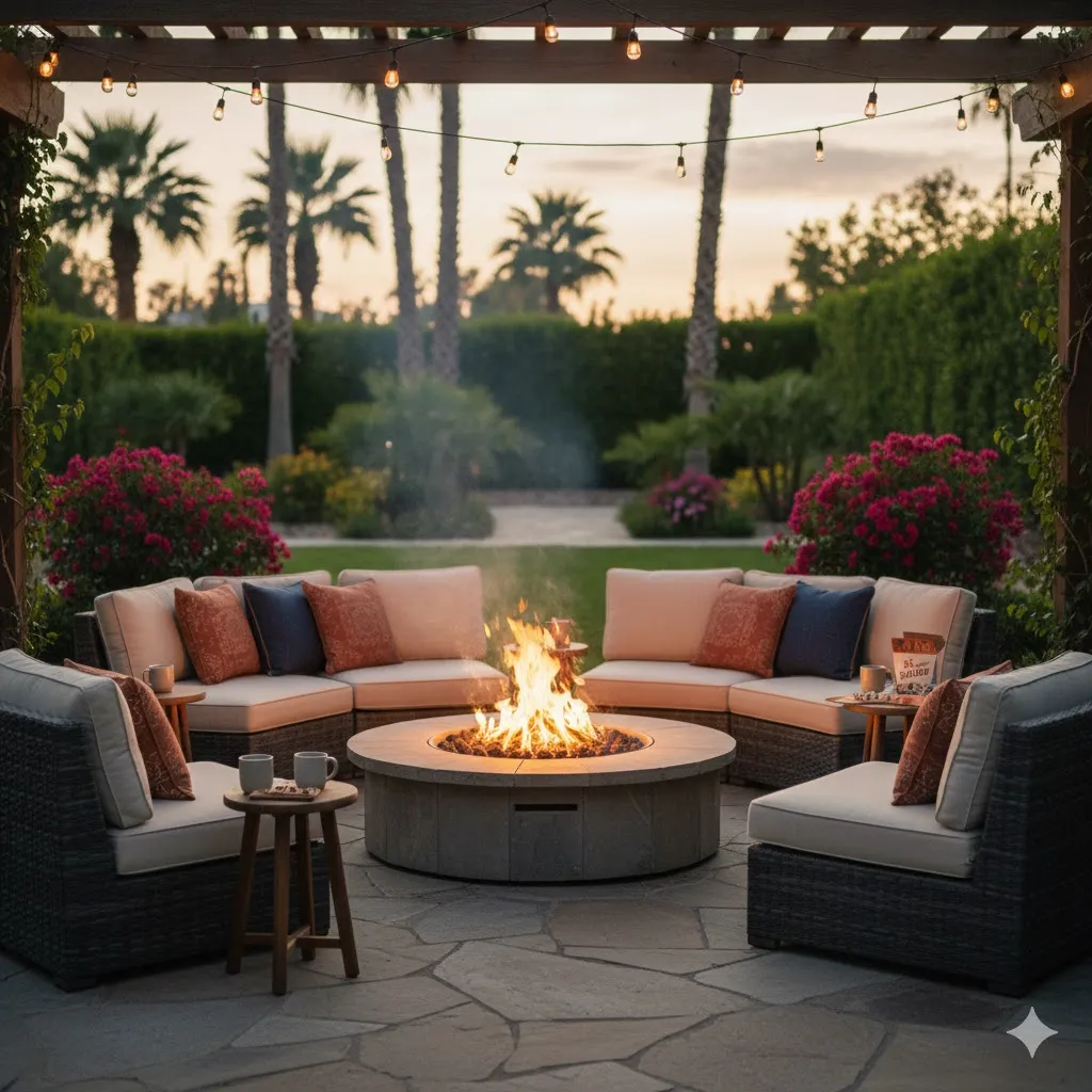 Fire Pit with Seating Area