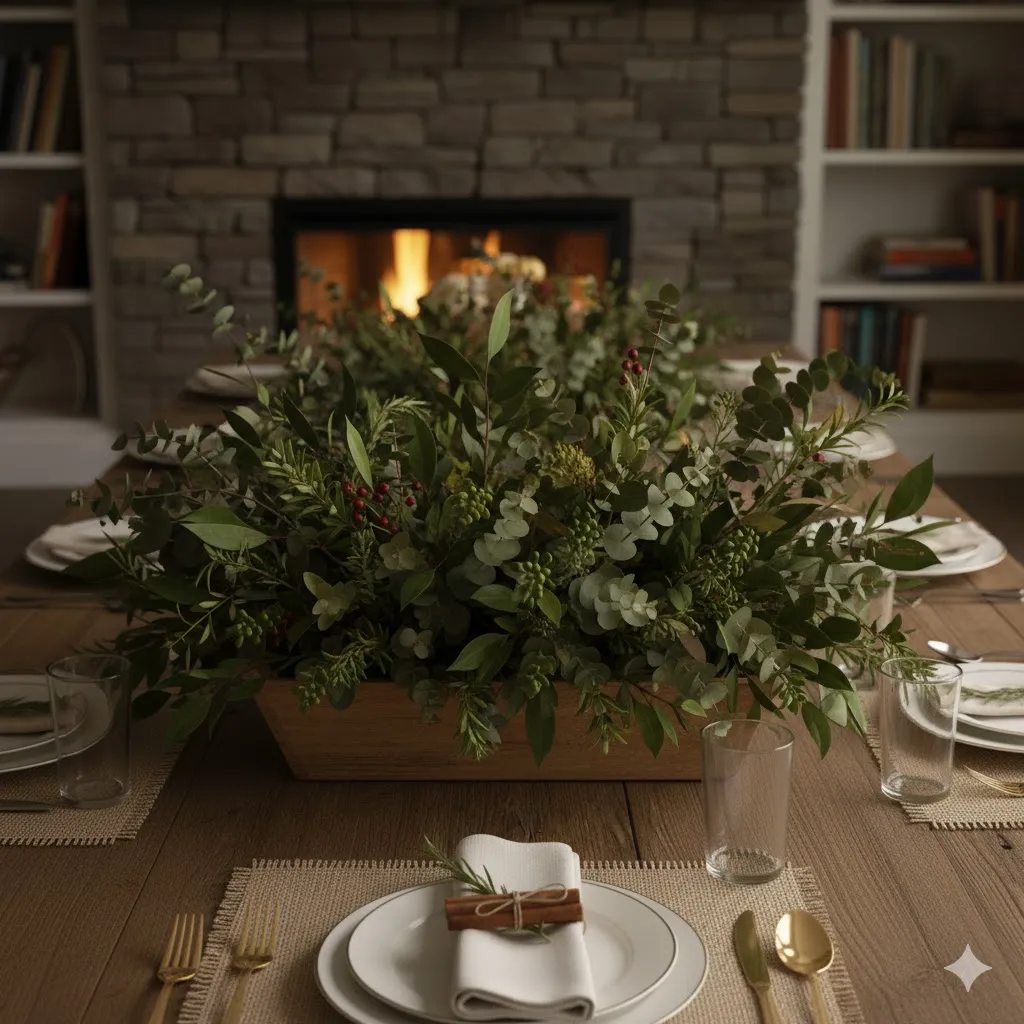 Foraged Greenery Centerpiece