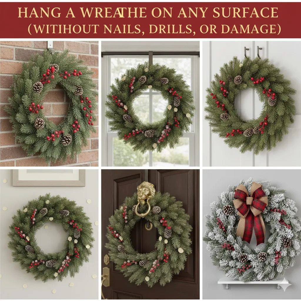 Hang a Wreath on Any Surface (Without Nails, Drills, or Damage)