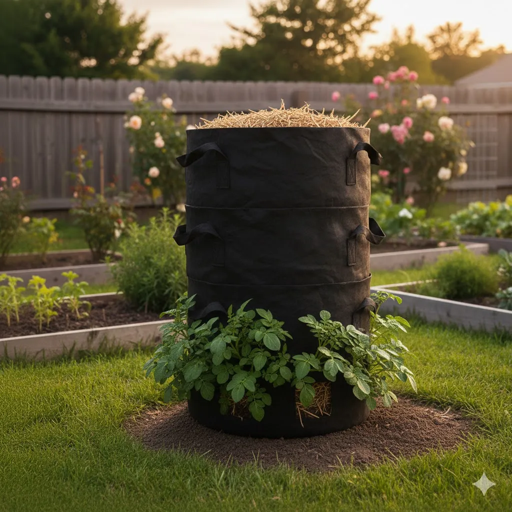 Large Fabric Grow Bag Tower