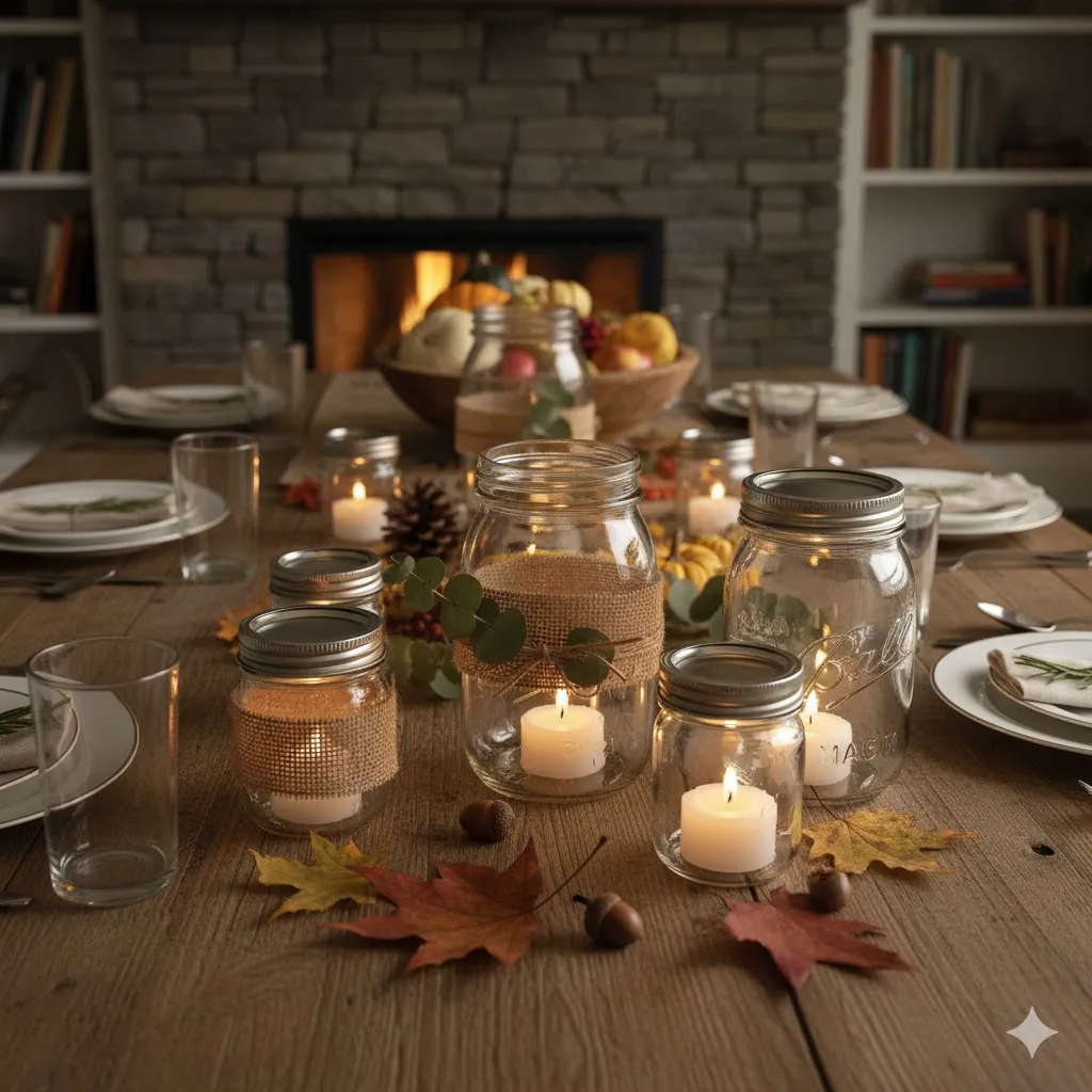 Mason Jar Candle Holders