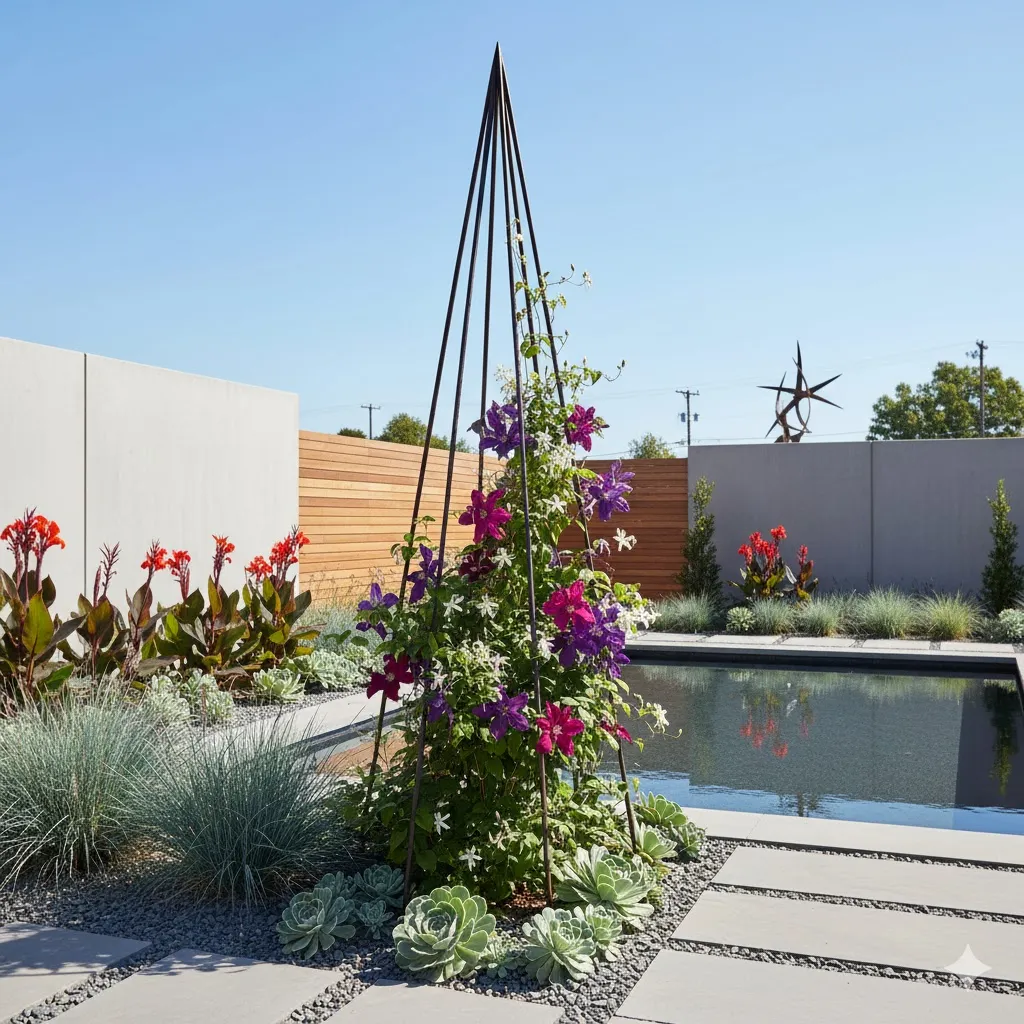 Metal Obelisk for Modern Gardens