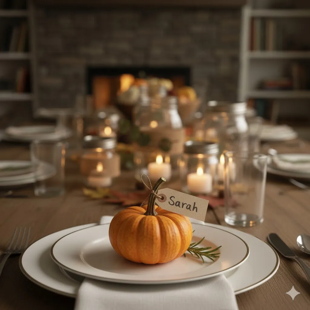 Mini Pumpkin Place Cards