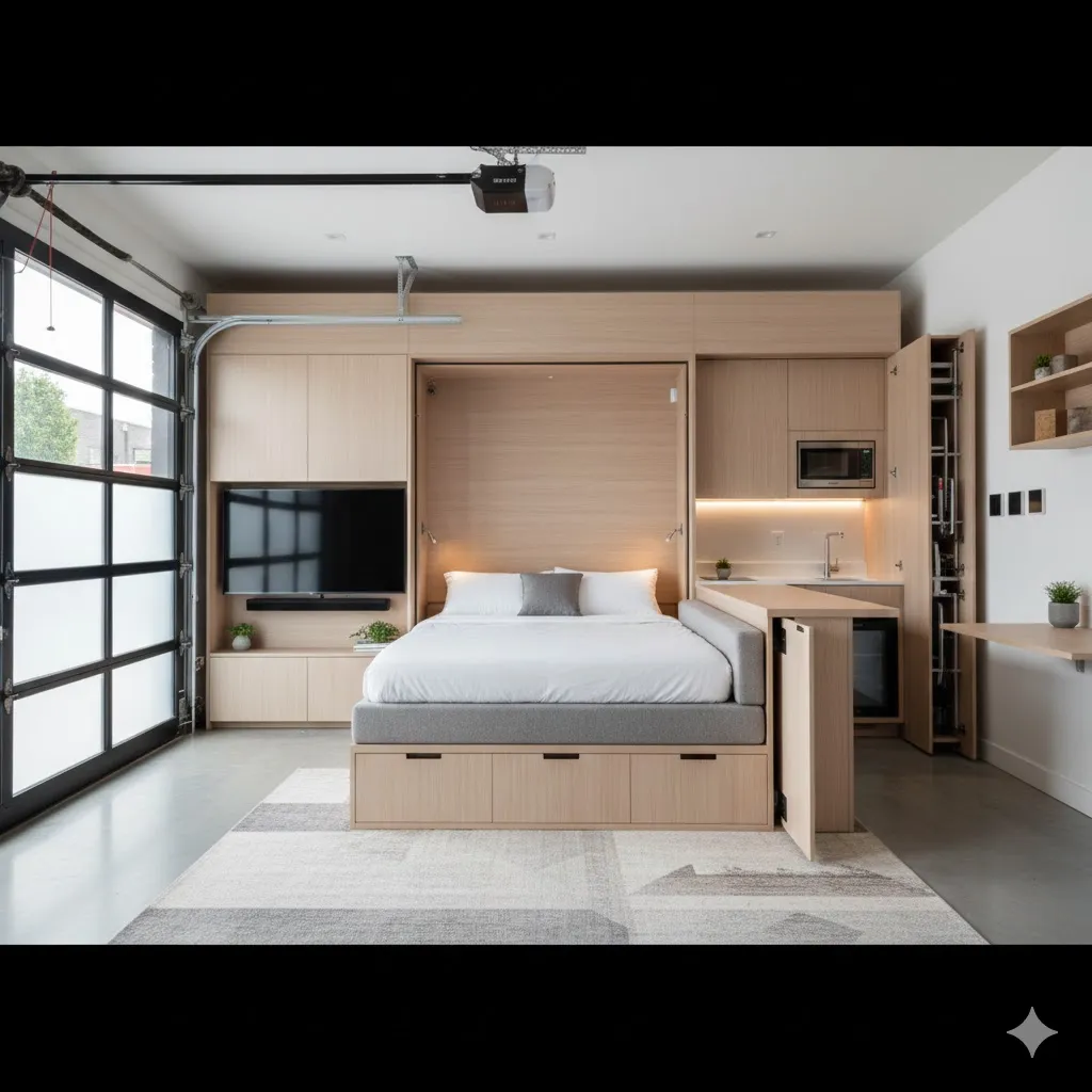 Modern Garage with Living Quarters