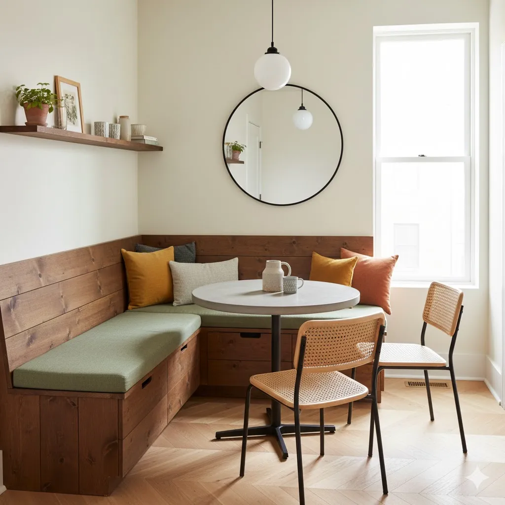 Narrow Banquette for Small Spaces